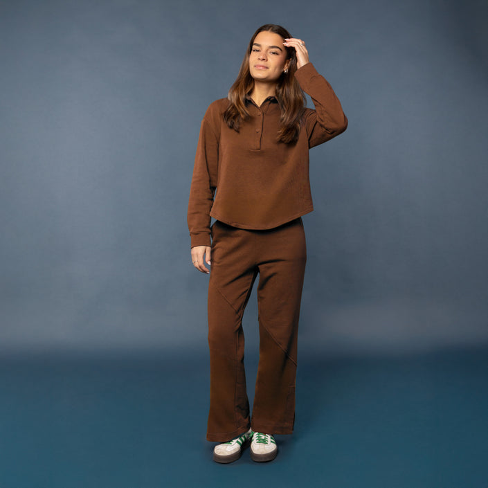 Felpa Polo manica lunga in Cotone