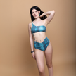 Slip bikini Vita alta con arriccio Fantasia