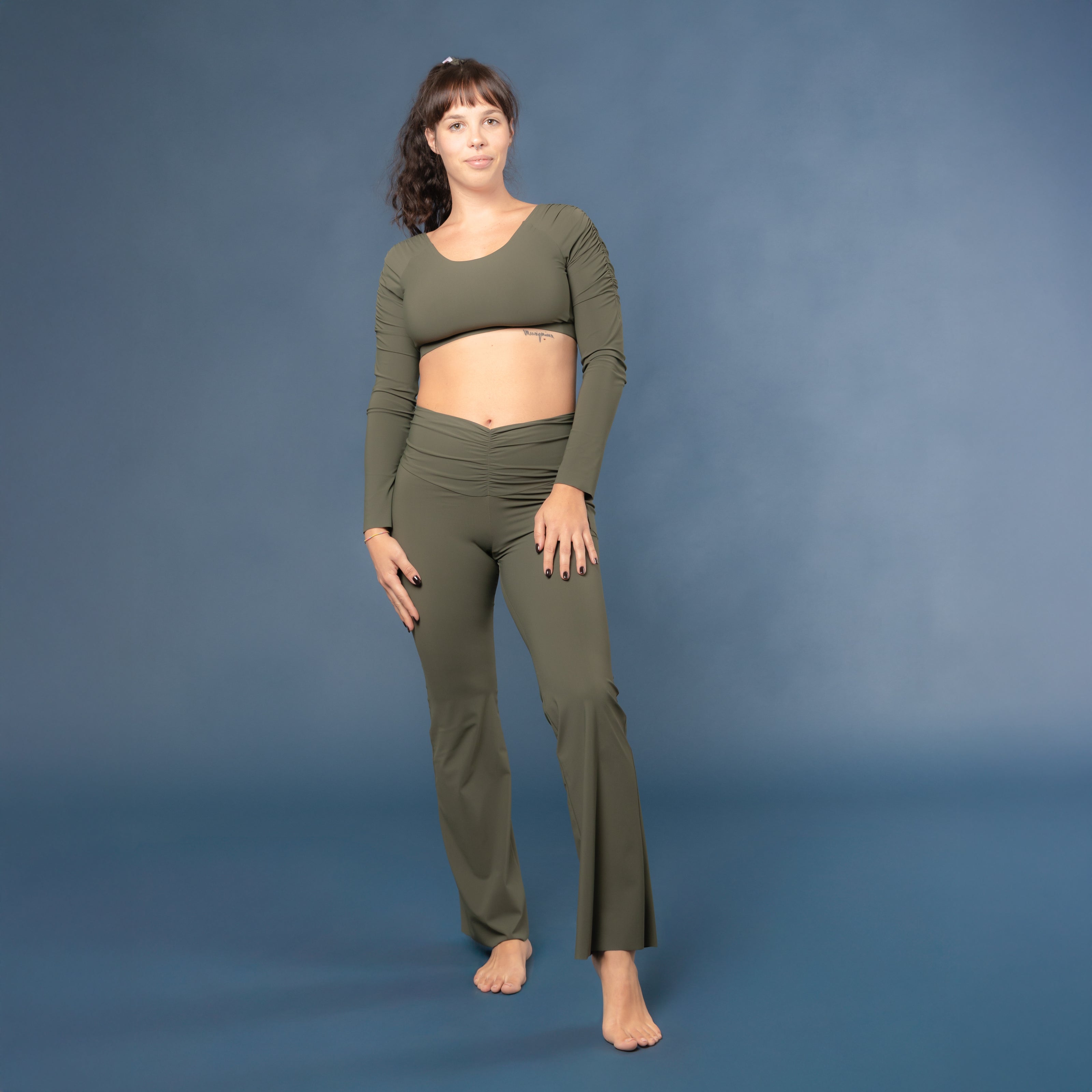 Pantalone Orione con cintura arricciata