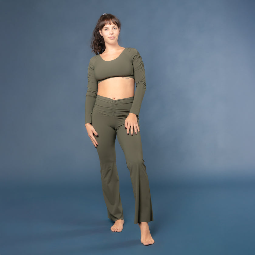 Pantalone Orione con cintura arricciata