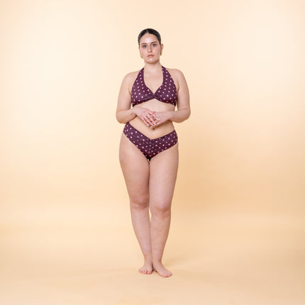 Slip Bikini Vita Midi con Arriccio