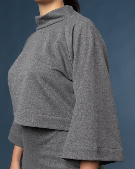 Felpa Kimono con collo a cratere