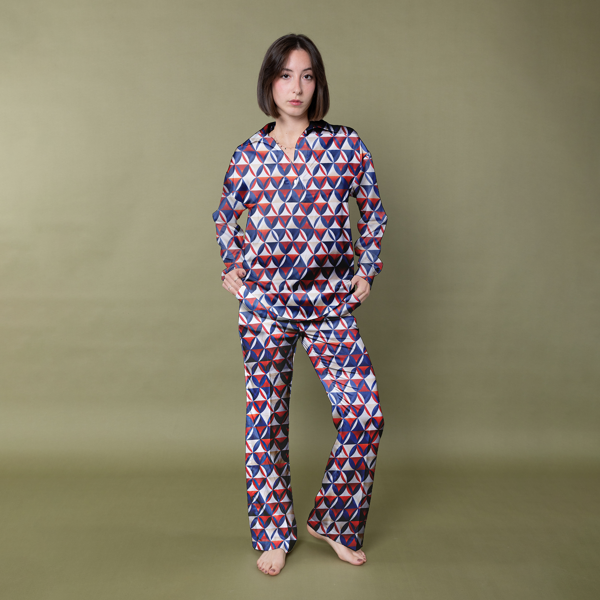 Polo Manica Lunga in Pura Seta