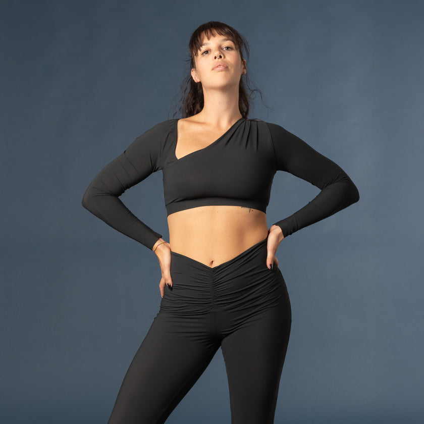 Pantalone Orione con cintura arricciata