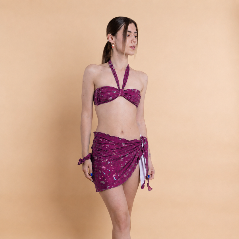 Bikini Flora + Slip a Ventaglio