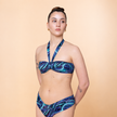 Set Top Flora + Slip Bikini a Ventaglio