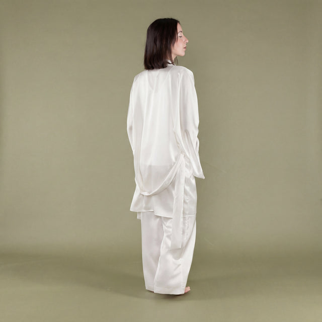 Kimono con cintura in pura seta