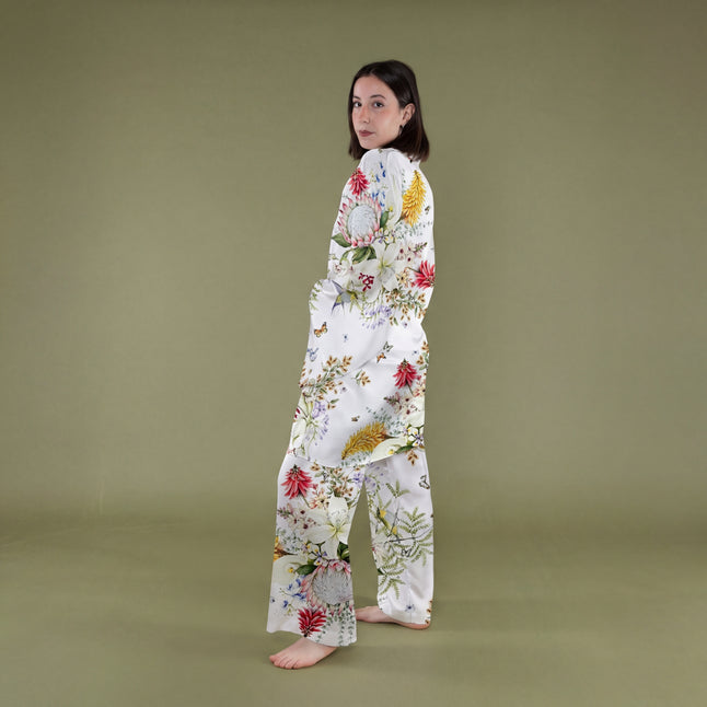 Kimono con cintura in pura seta