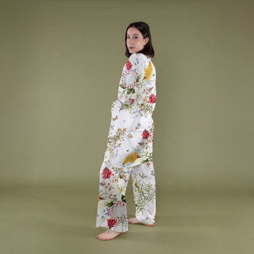 Kimono con cintura in pura seta