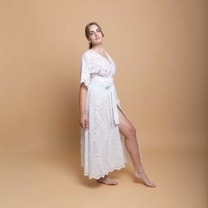 Abito Kimono in Pizzo san gallo
