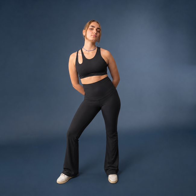 Pantalone Astra a zampa e vita alta