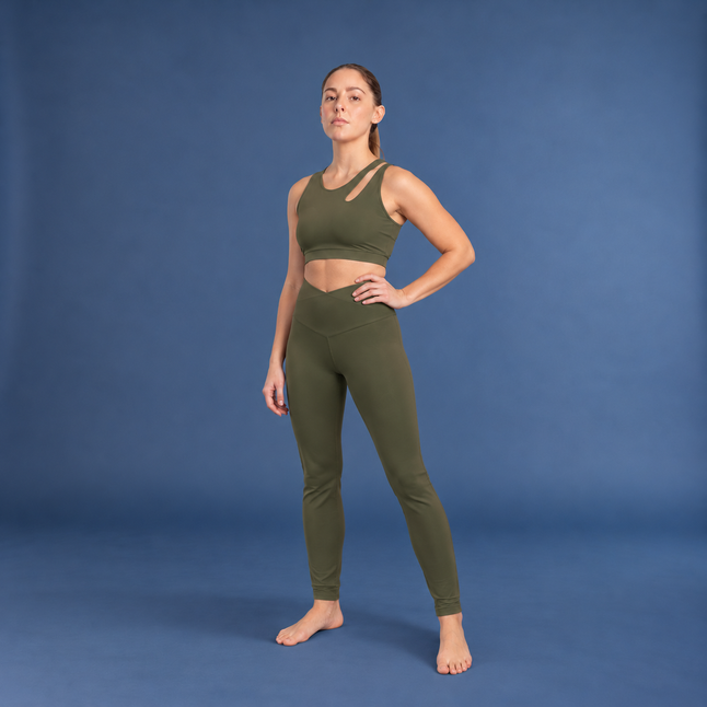 Leggings Lyra con Cintura Incrociata a V