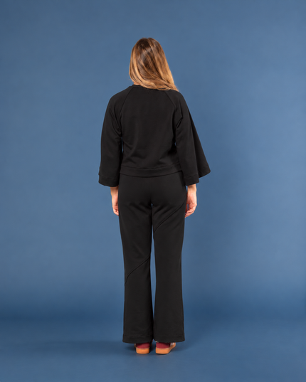 Felpa Kimono con collo a cratere