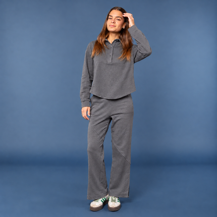 Felpa Polo manica lunga in Cotone