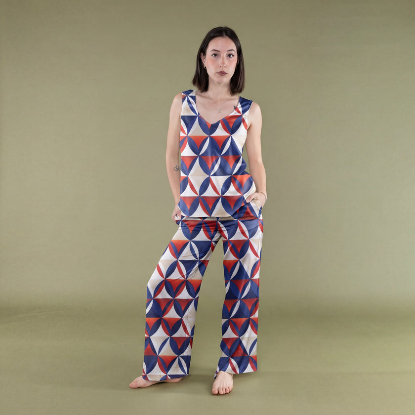 Canotta spalla larga in pura seta