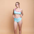 Slip bikini Vita alta con arriccio Tinta unita
