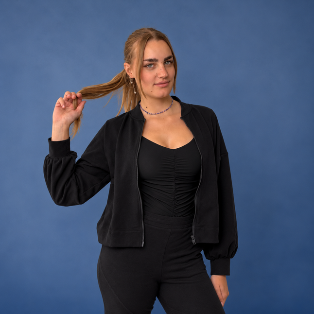 Giacca con Zip in felpa